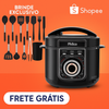 Panela de Pressão Elétrica Philco 5L PPP02PI Inox + Super Kit 12 Utensílios Premium
